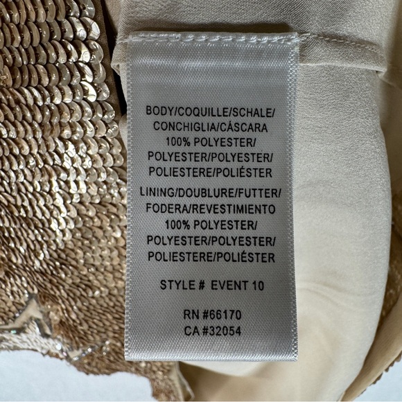 BHLDN Versau Dress - Champagne Beaded & Sequin Star Mini - Sz 0 - Picture 10 of 12